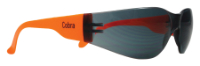 SGA SAFETY GLASSES COBRA SMOKE LENS - NEON ORANGE TEMPLES